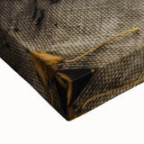 Black and white landscape art painting on stretched canvas depicting a serene forest in autumn, ideal for bedroom wall decor.