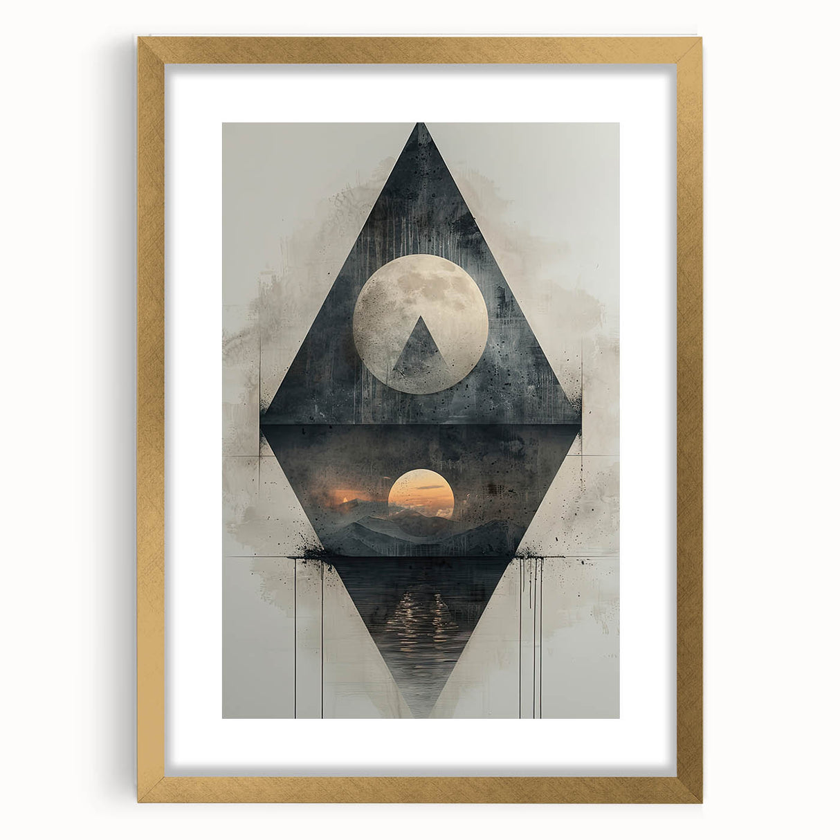 Modern Dining Room Art – Geometric Abstract Dining Wall Decor