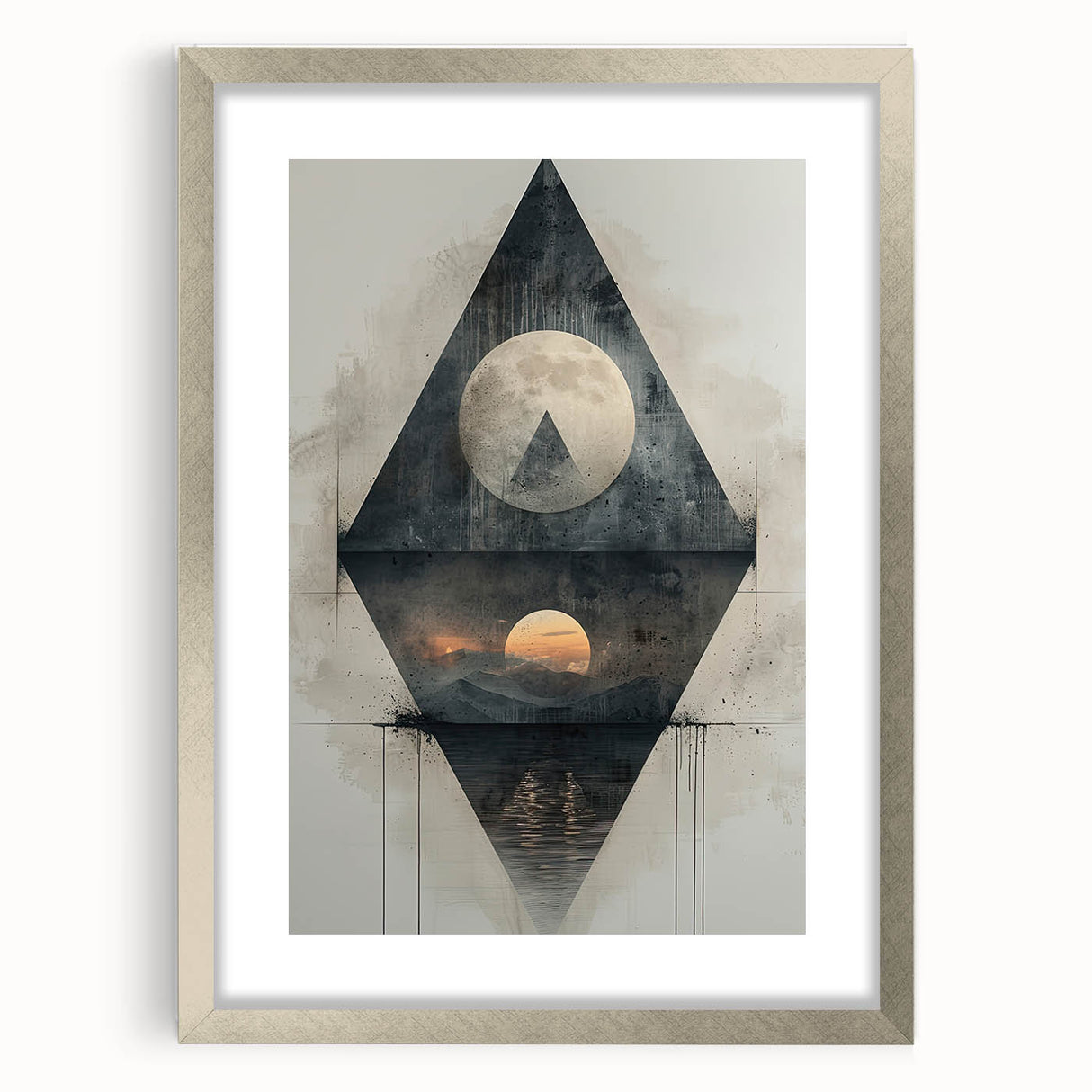 Modern Dining Room Art – Geometric Abstract Dining Wall Decor