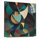 Colorful Geometric Living Room Wall Art - Modern Abstract Print