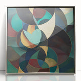 Colorful Geometric Living Room Wall Art - Modern Abstract Print