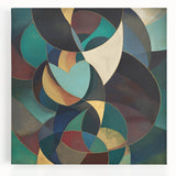 Colorful Geometric Living Room Wall Art - Modern Abstract Print
