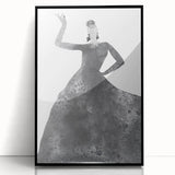 Abstract framed acrylic artwork showcasing a dynamic figurative design in bold black tones, perfect for modern home decor or art enthusiasts.