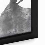 Close-up of an abstract figurative framed canvas artwork showcasing vibrant colors and intricate details, ideal for modern home decor and artistic expression. This visually striking piece enhances any room with its unique design.