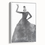 Abstract figurative framed canvas artwork showcasing a striking white background with bold, colorful shapes, perfect for modern home decor. Ideal for art enthusiasts.