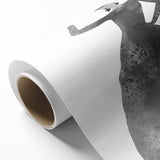 Abstract figurative rolled canvas art showcasing vibrant colors and fluid shapes, ideal for modern home decor, presented in a protective cardboard tube.