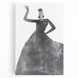 Abstract figurative wall art on stretched canvas, showcasing vibrant colors and dynamic shapes, perfect for modern home decor, enhancing any living space.