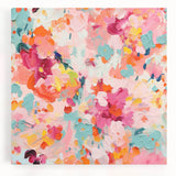 Abstract floral wall art on stretched canvas, showcasing vibrant colors and intricate patterns, perfect for modern home decor or art enthusiasts, enhancing any living space.