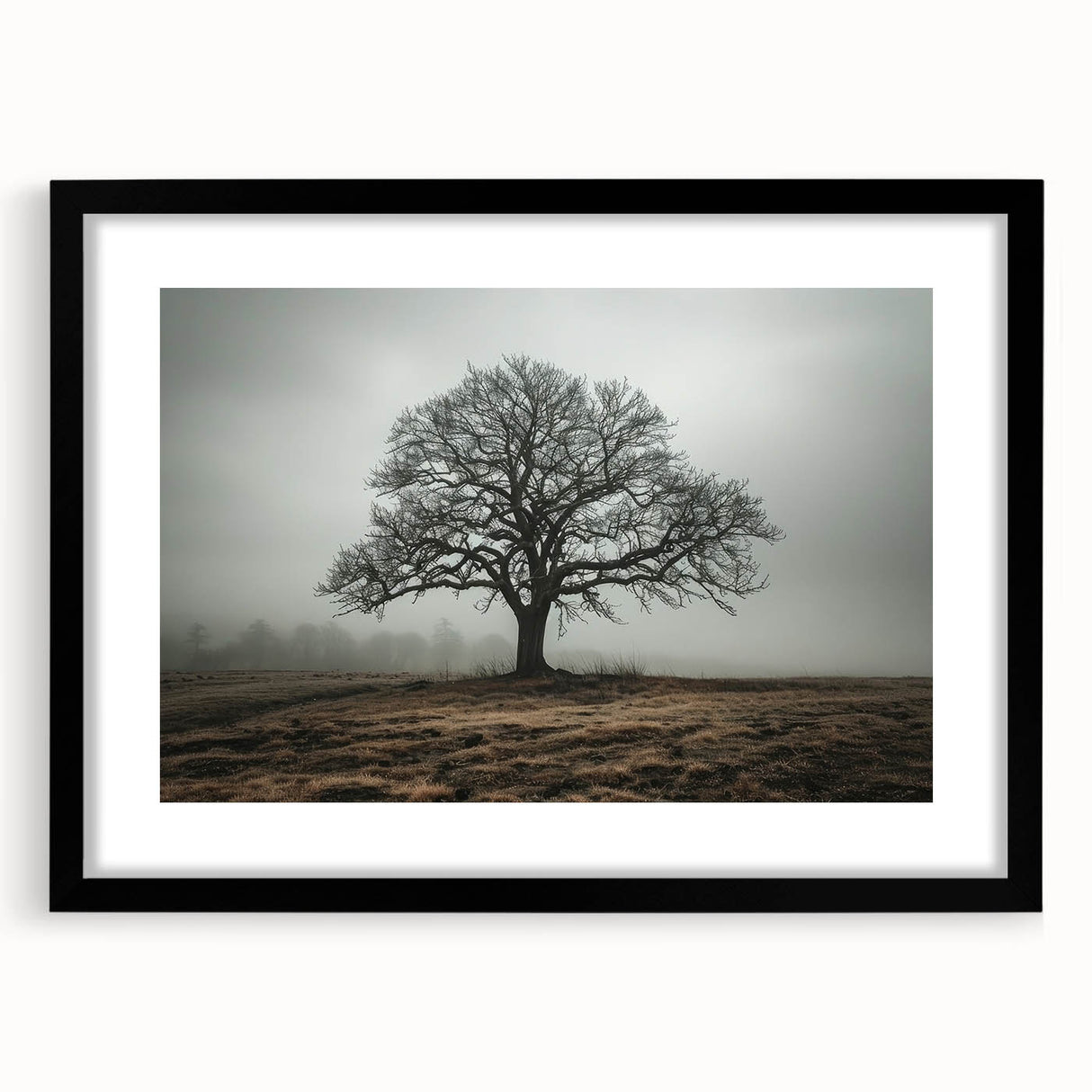 Abstract landscape wall art framed with a black mat and frame, showcasing vibrant colors and textures, perfect for modern home decor. Ideal for enhancing interior aesthetics.