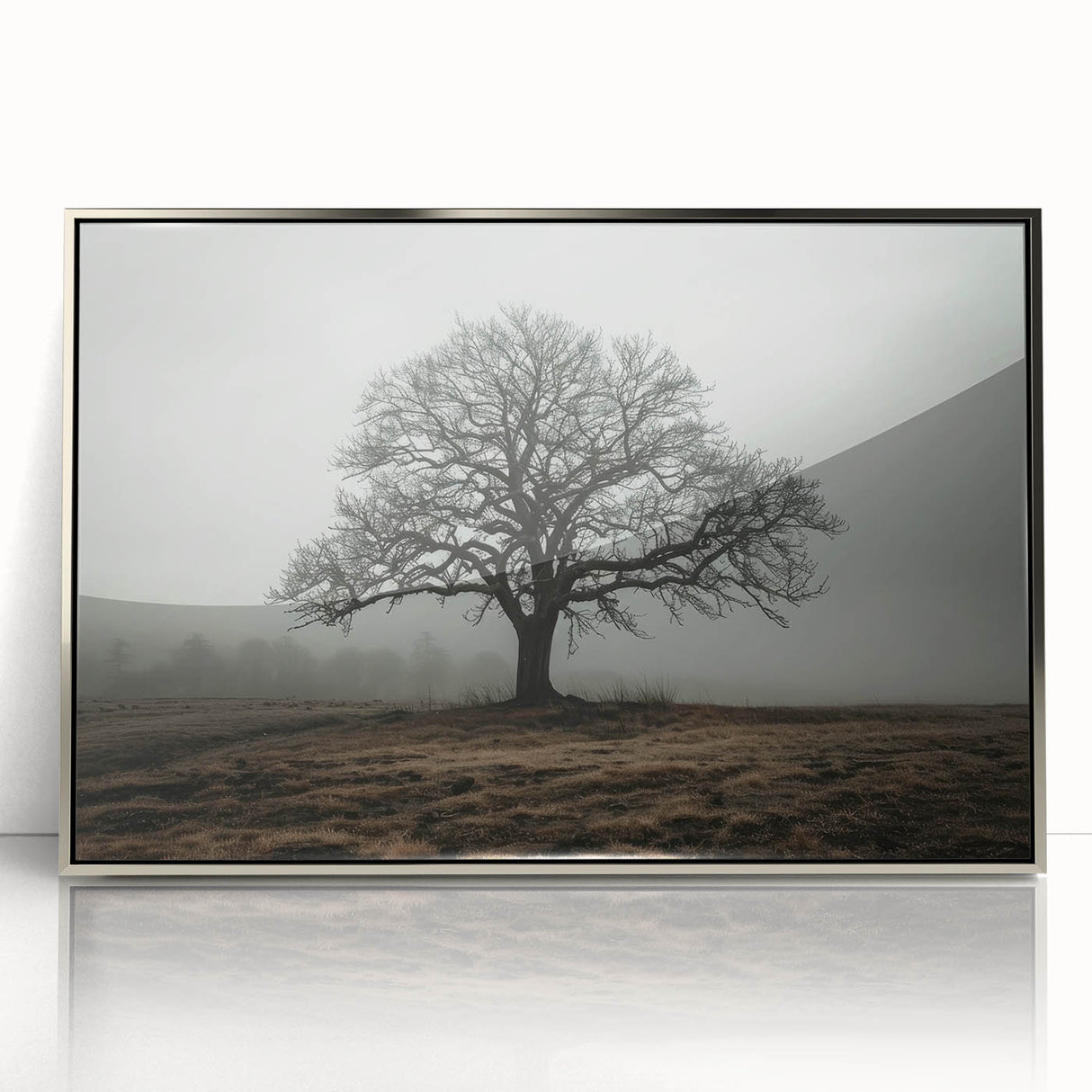 Framed abstract landscape wall art featuring silver acrylic accents, showcasing a modern design with vibrant colors, perfect for contemporary home decor.