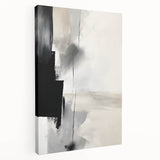 Abstract minimalist wall art on stretched canvas, showcasing soft pastel colors and geometric shapes, perfect for modern decor in living spaces. Ideal for enhancing interior aesthetics.