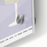 Large abstract wall art in mid-century modernist style with vibrant hues on acrylic glass, ideal for dining room decor.