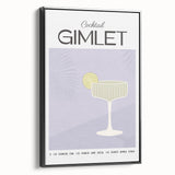 Black and white framed canvas featuring a vintage poster of landscape art, ideal for bedroom decor.