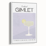 Extra large vintage poster art featuring colorful food and drinks imagery on a black background, framed canvas.