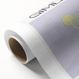 Art deco poster featuring a colorful geometric pattern on rolled canvas, ideal for nursery wall art or dining room decor.