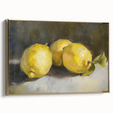 Framed canvas wall art depicting a serene landscape with muted green and brown tones, ideal for bedroom decor.