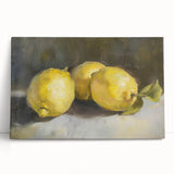 Large black and white stretched canvas featuring assorted fruits, ideal for kitchen wall art.