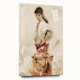 Impressionist Watercolor Art - Girl in Spanish Costume - Sargent’s Portrait Print