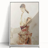 Impressionist Watercolor Art - Girl in Spanish Costume - Sargent’s Portrait Print