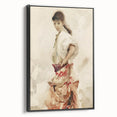 Impressionist Watercolor Art - Girl in Spanish Costume - Sargent’s Portrait Print