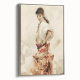 Impressionist Watercolor Art - Girl in Spanish Costume - Sargent’s Portrait Print