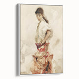Impressionist Watercolor Art - Girl in Spanish Costume - Sargent’s Portrait Print