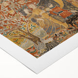 Angelic Garden Scene - Colorful Modern Wall Art with Floral Details