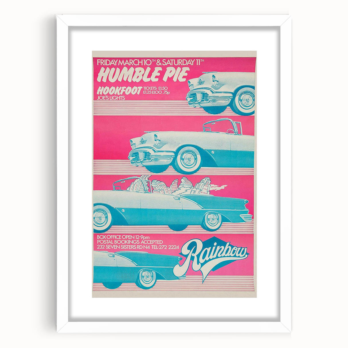 Humble Pie Retro Wall Art – Vintage Rainbow Theatre Concert Print