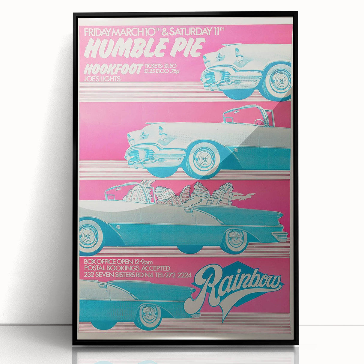 Humble Pie Retro Wall Art – Vintage Rainbow Theatre Concert Print