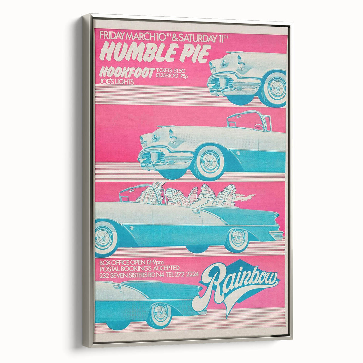 Humble Pie Retro Wall Art – Vintage Rainbow Theatre Concert Print