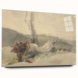 Realism Art Prints - The Fallen Tree Nature Study Canvas Art Print