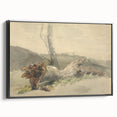 Realism Art Prints - The Fallen Tree Nature Study Canvas Art Print