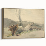 Realism Art Prints - The Fallen Tree Nature Study Canvas Art Print