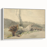 Realism Art Prints - The Fallen Tree Nature Study Canvas Art Print