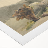 Realism Art Prints - The Fallen Tree Nature Study Canvas Art Print