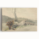 Realism Art Prints - The Fallen Tree Nature Study Canvas Art Print