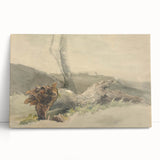 Realism Art Prints - The Fallen Tree Nature Study Canvas Art Print