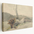 Realism Art Prints - The Fallen Tree Nature Study Canvas Art Print