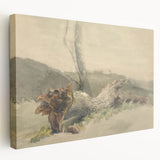 Realism Art Prints - The Fallen Tree Nature Study Canvas Art Print