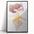 Nursery Wall Art – Whimsical Snorkeling Girl Illustration Print