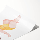 Nursery Wall Art – Whimsical Snorkeling Girl Illustration Print