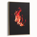 Framed canvas depicting a vintage landscape painting of autumn trees in gold and black tones, suitable for bedroom wall art.