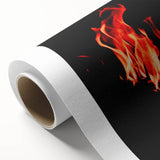 Art Deco poster featuring a fall landscape in warm orange tones on rolled canvas, ideal for nursery wall art.