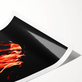 Extra large wall art featuring line art flowers in muted earth tones on a rolled print, ideal for large living room decor.