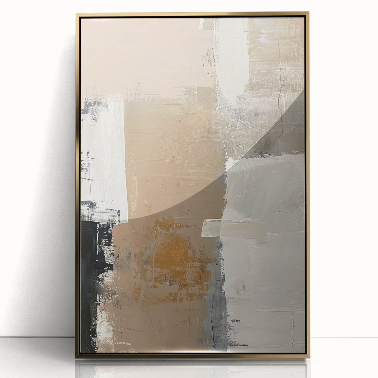 Elegant Dining Room Wall Art – Neutral Abstract Canvas Decor