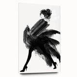 Abstract figurative acrylic artwork displayed in a glass frame, showcasing vibrant colors and fluid shapes, ideal for modern home decor, side view highlighting the frame's sleek design.