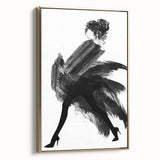 Abstract figurative artwork on a framed canvas with a gold frame, showcasing vibrant colors and dynamic shapes, ideal for modern home decor and art enthusiasts.