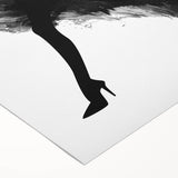 Abstract figurative rolled canvas artwork showcasing vibrant colors and unique shapes, perfect for modern home decor. Packaged securely in a durable cardboard tube.