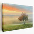 Abstract landscapes wall art on stretched canvas, showcasing vibrant colors and dynamic patterns, perfect for modern home decor, displayed in a side view.