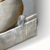 Close-up of an abstract minimalist wall art piece featuring vibrant colors and geometric shapes, designed for acrylic glass display, enhancing modern decor.